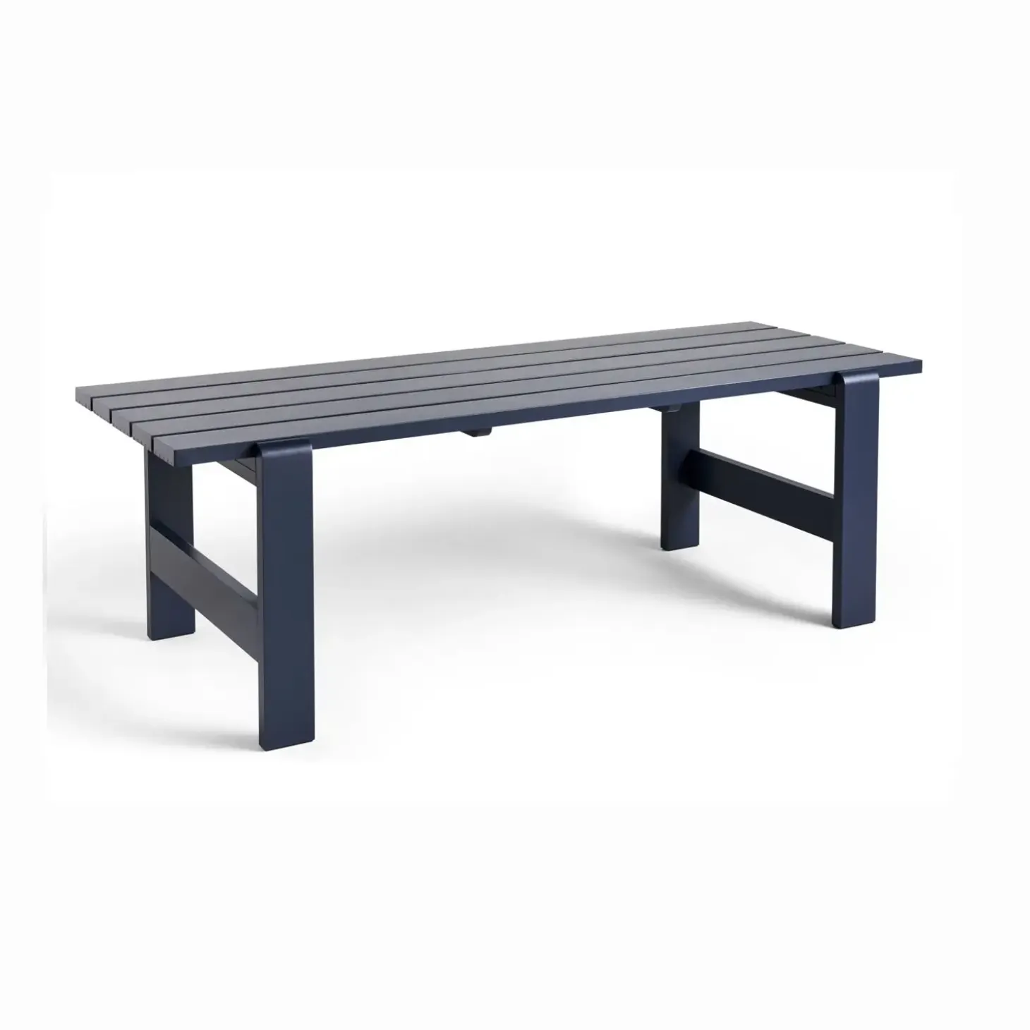 HAY Weekday Havebord - 230 cm - Steel Blue - Lakeret Fyrretræ / Pinewood