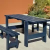 HAY Weekday Havebord - Weekday table - B:180 cm - Steel Blue - Blå - Fyrretræ / Lacquered Pinewood