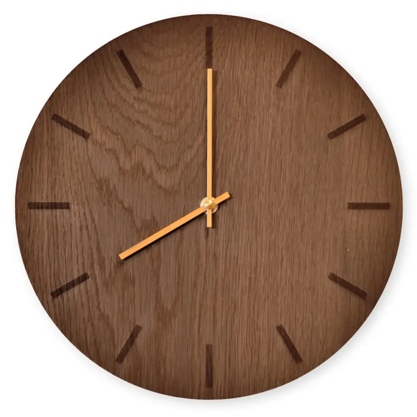 Hemverk - Vægur - Dark Oak - Mørk Eg/Guld - Ø28 cm