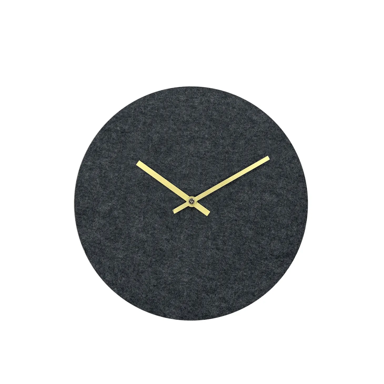 Hemverk - Vægur - Felt grå - Ø28 cm - Guld visere