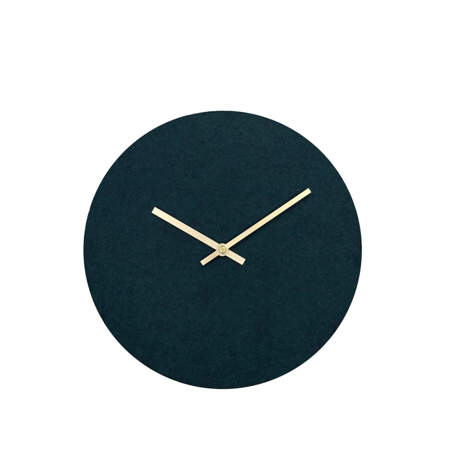 Hemverk - Vægur - Felt grøn - Ø28 cm - Kobber visere