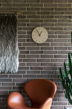 Hemverk - Vægur - Light Oak - Eg/Guld - Ø28 cm