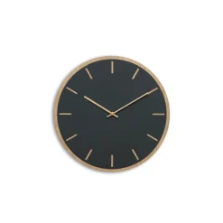 Hemverk - Vægur - Lys Eg/Mørkegrøn - Kobber visere - Ø28 cm