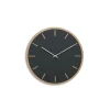 Hemverk - Vægur - Lys Eg/Mørkegrøn - Sølv visere - Ø28 cm