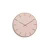 Hemverk - Vægur - Lys Eg/Powder Dusty Rose - Sølv visere - Ø28 cm