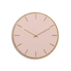 Hemverk - Vægur - Lys Eg/Powder Dusty Rose - Kobber visere - Ø38 cm