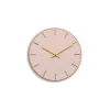 Hemverk - Vægur - Lys Eg/Powder Dusty Rose - Guld visere - Ø28 cm