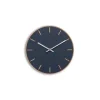 Hemverk - Vægur - Lys Eg/Smokey blue - Sølv visere - Ø28 cm