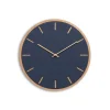 Hemverk - Vægur - Lys Eg/Smokey blue - Kobber visere - Ø38 cm
