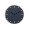 Hemverk - Vægur - Lys Eg/Smokey blue - Sorte visere - Ø38 cm