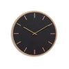 Hemverk - Vægur - Lys Eg/Sort - Guld visere - Ø38 cm