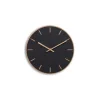 Hemverk - Vægur - Lys Eg/Sort - Kobber visere - Ø28 cm