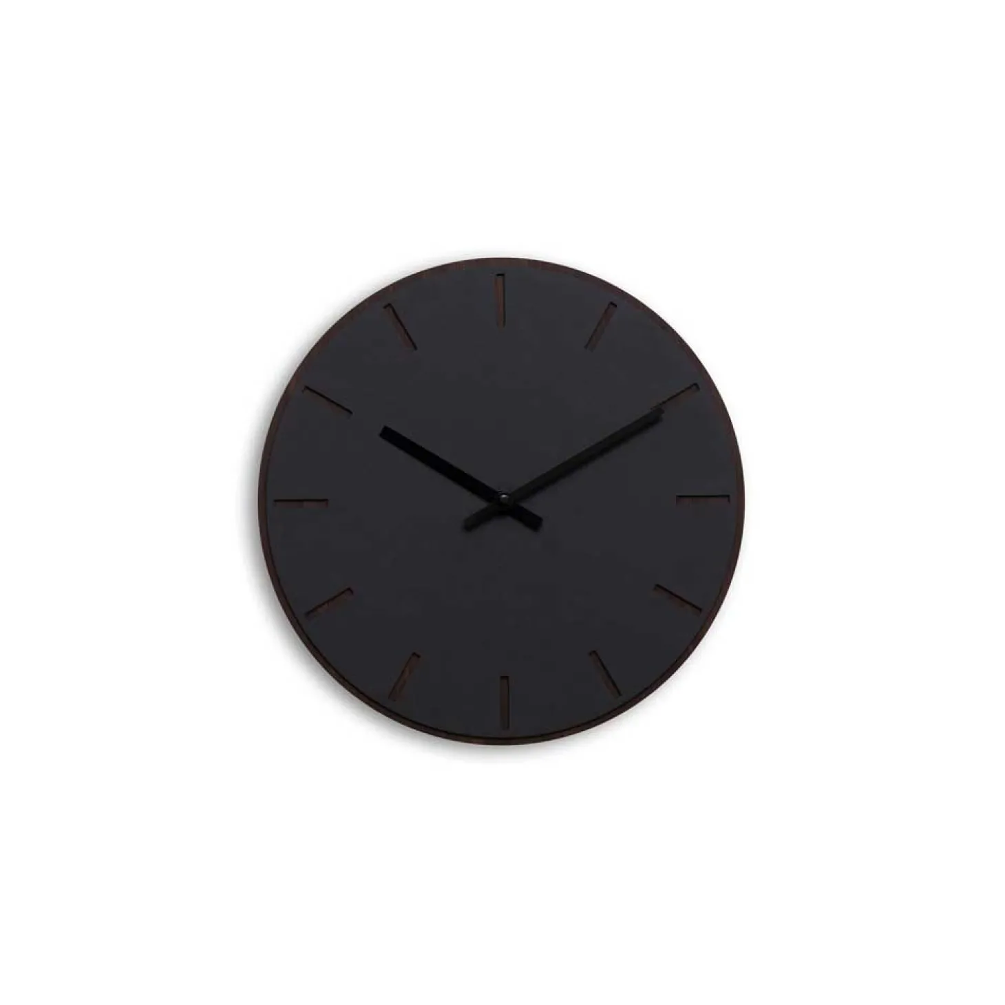 Hemverk - Vægur - Mørk Eg/Sort - Sorte visere - Ø28 cm