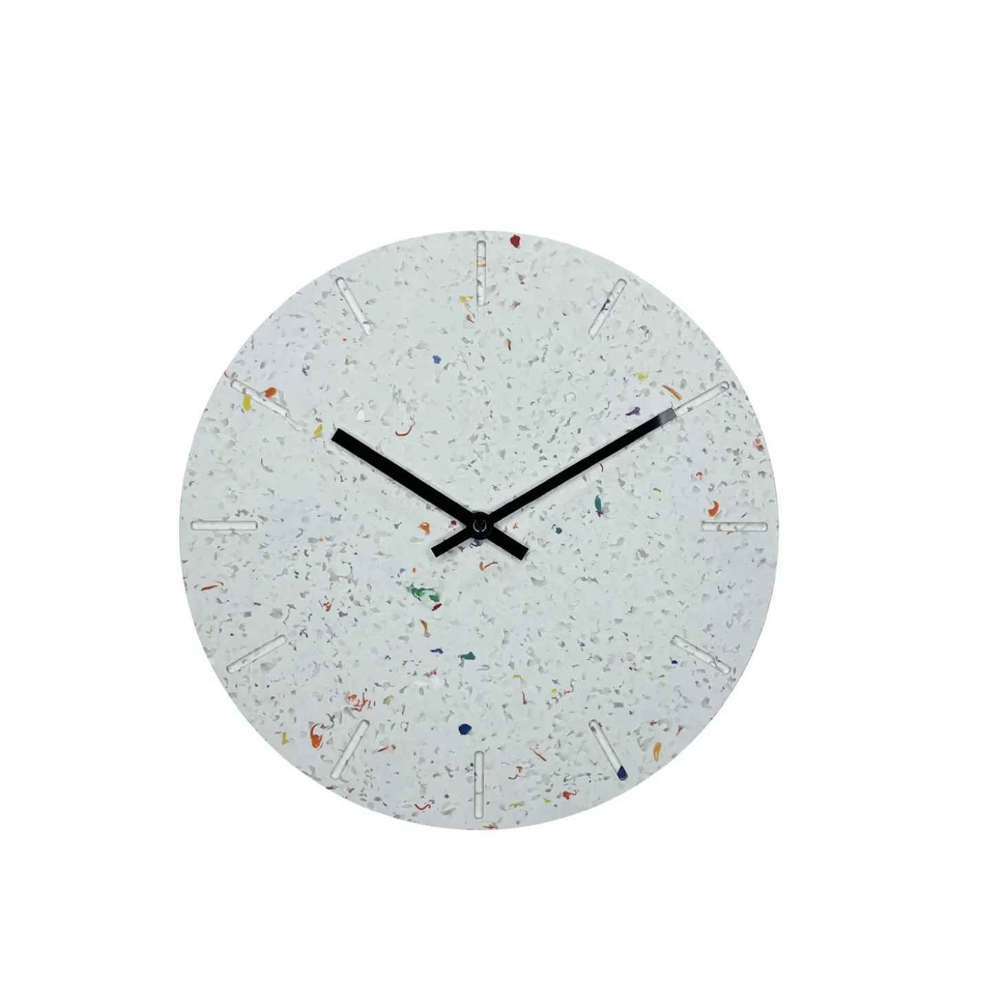 Hemverk - Vægur - Multicolour m. sorte visere - Ø25 cm