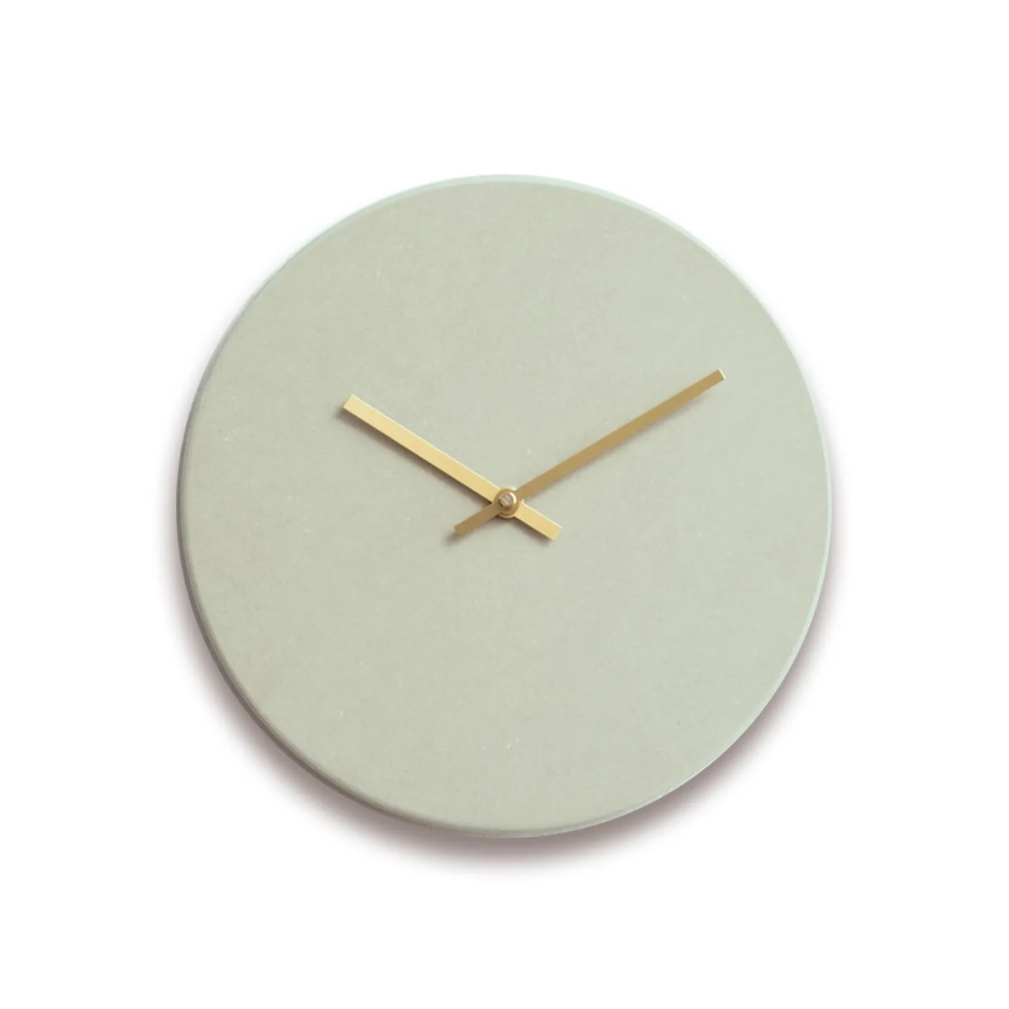 Hemverk - Vægur - Shape Caqui - Guld visere - Ø28 cm