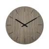 Hemverk - Vægur - Valnød - Ø38 cm - Sorte visere