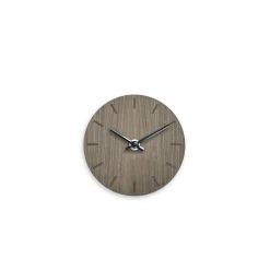 Hemverk - Vægur - Valnød - Ø12 cm - Sorte visere