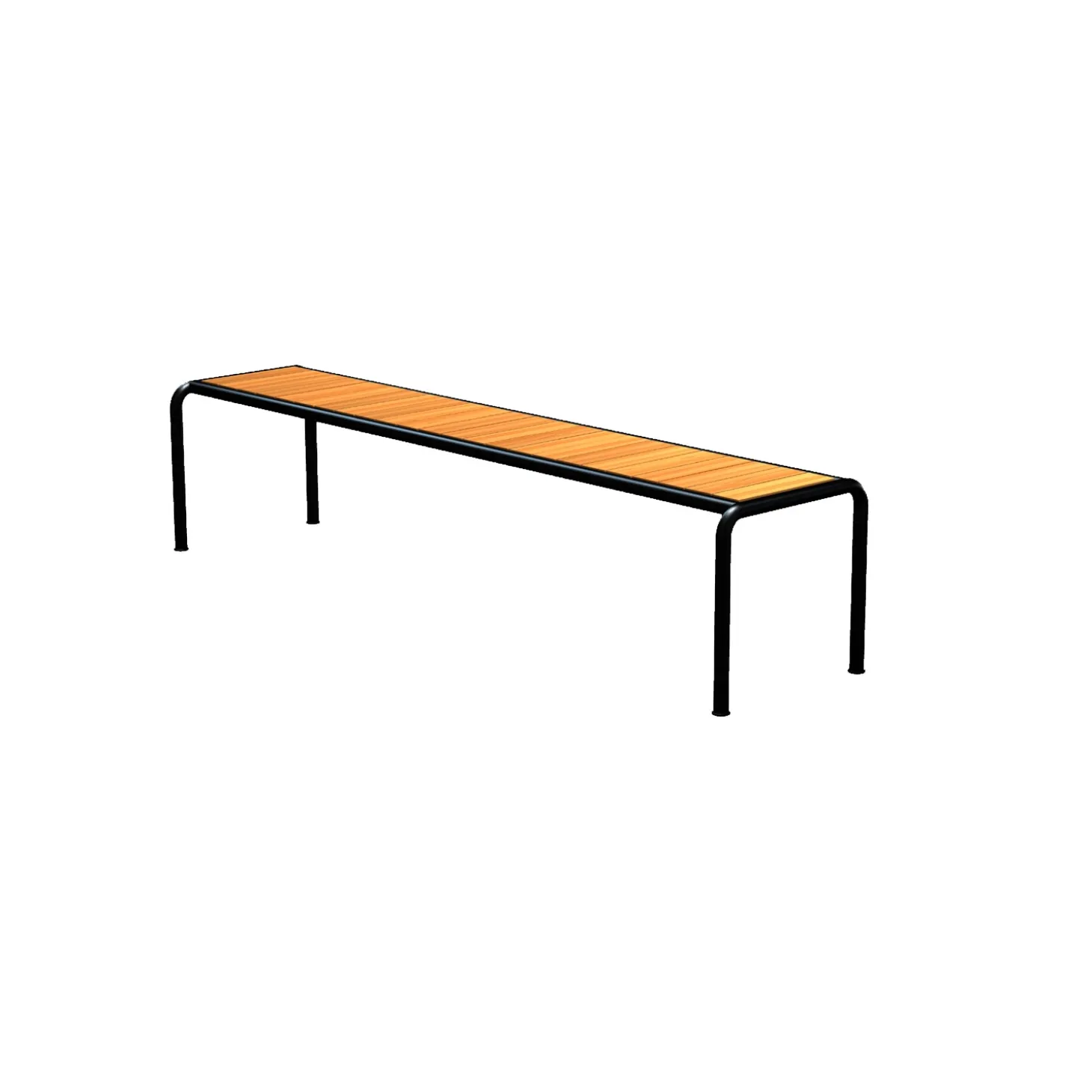 Houe - AVANTI Bench, long - Sæde: Pine, Stellet : Sort