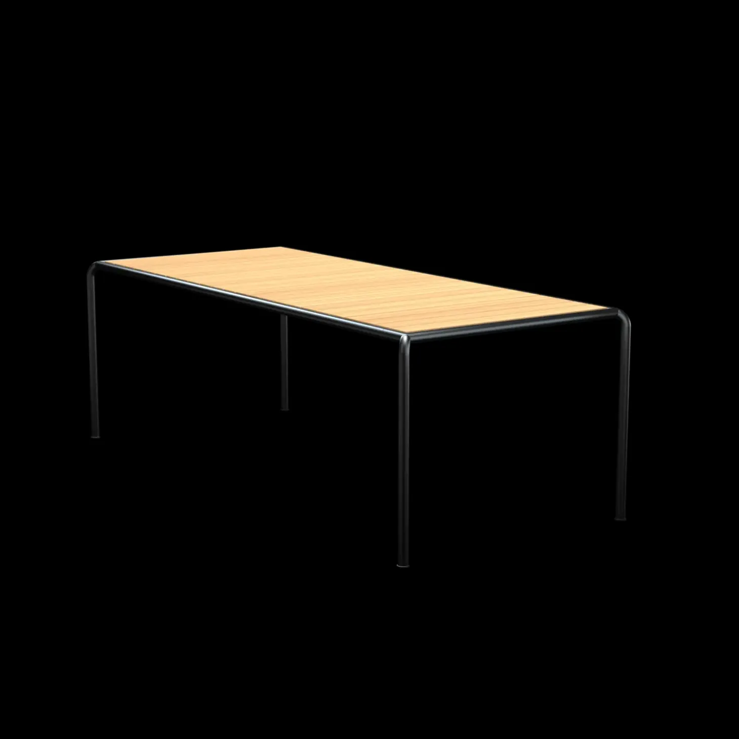Houe - AVANTI Dining table, 222x98 cm - Bordplade: Pine, Stellet: Sort