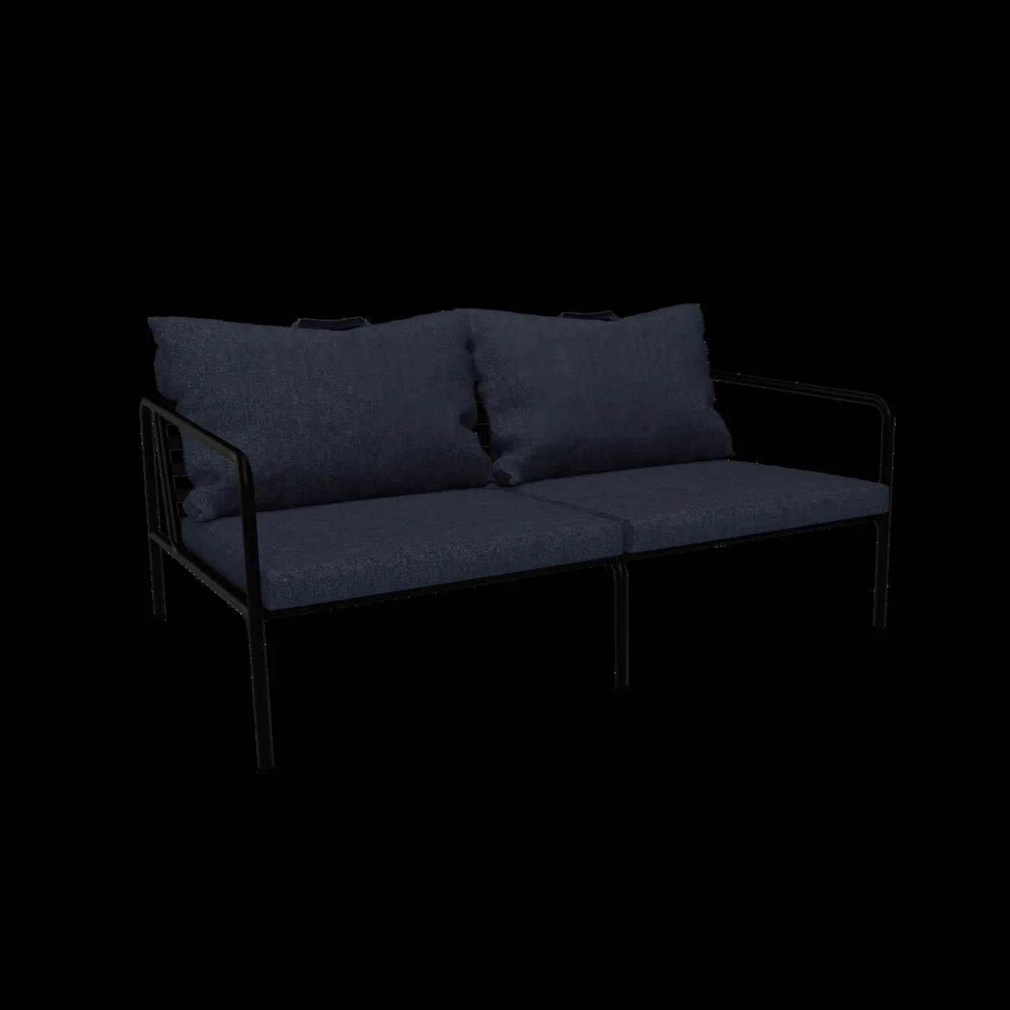 Houe - AVON 2 seater sofa - Pude: Sky, Stellet: Sort