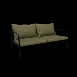 Houe - AVON 2 seater sofa - Pude: Moss, Stellet: Sort