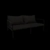 Houe - AVON 2 seater sofa - Pude: Mørke Grå, Stellet: Sort