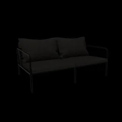 Houe - AVON 2 seater sofa - Pude: Mørke Grå, Stellet: Sort