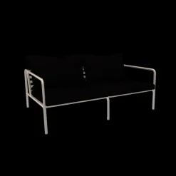 Houe - AVON 2 seater sofa - Pude: Char, Stellet: Muted Hvid