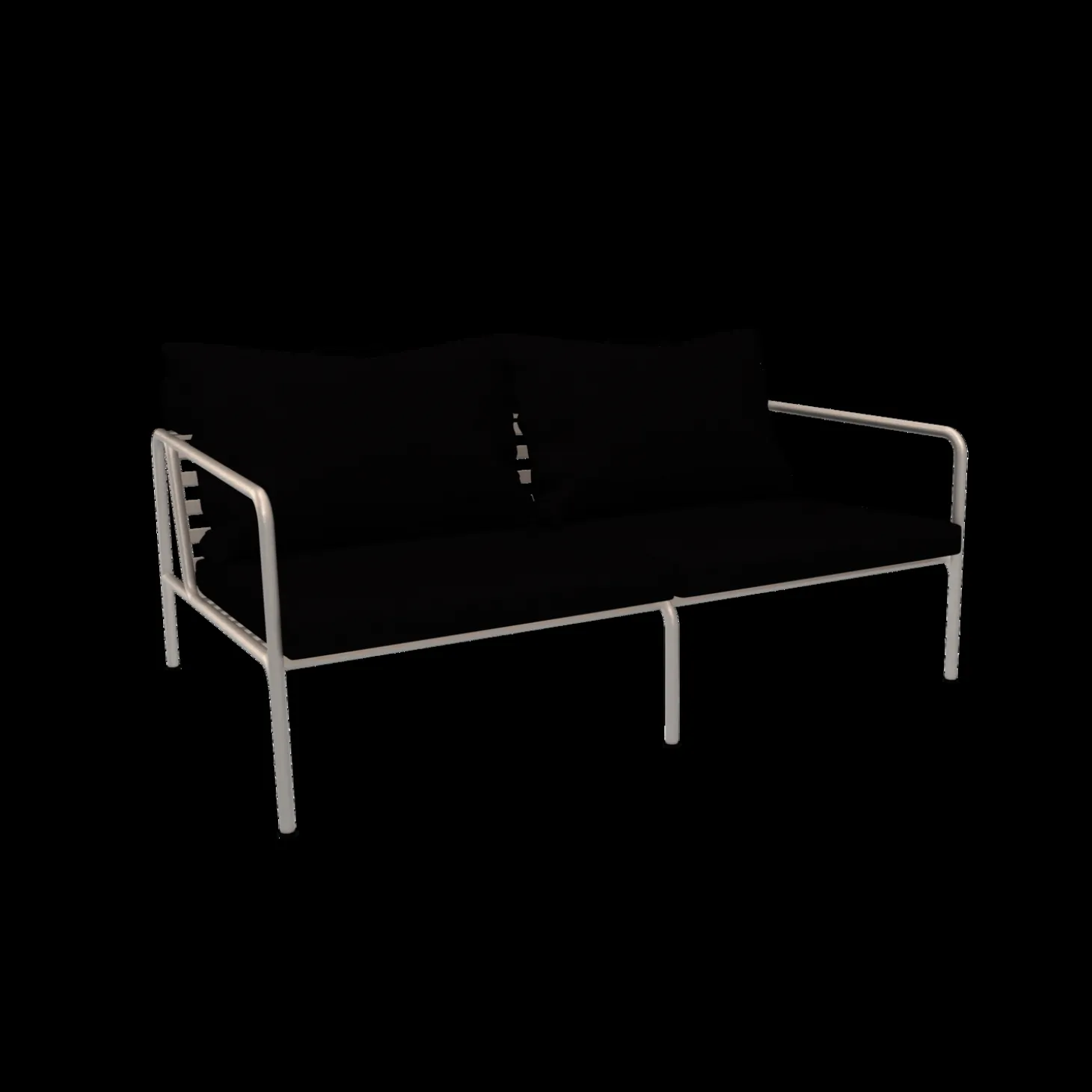 Houe - AVON 2 seater sofa - Pude: Char, Stellet: Muted Hvid