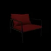 Houe - AVON Chair - Pude: Scarlet, Stellet : Sort