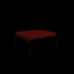 Houe - AVON Ottoman - Pude: Scarlet, Stellet: Sort