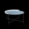 Houe - EDGE Tray table Ø76 - Pigeon blue-white