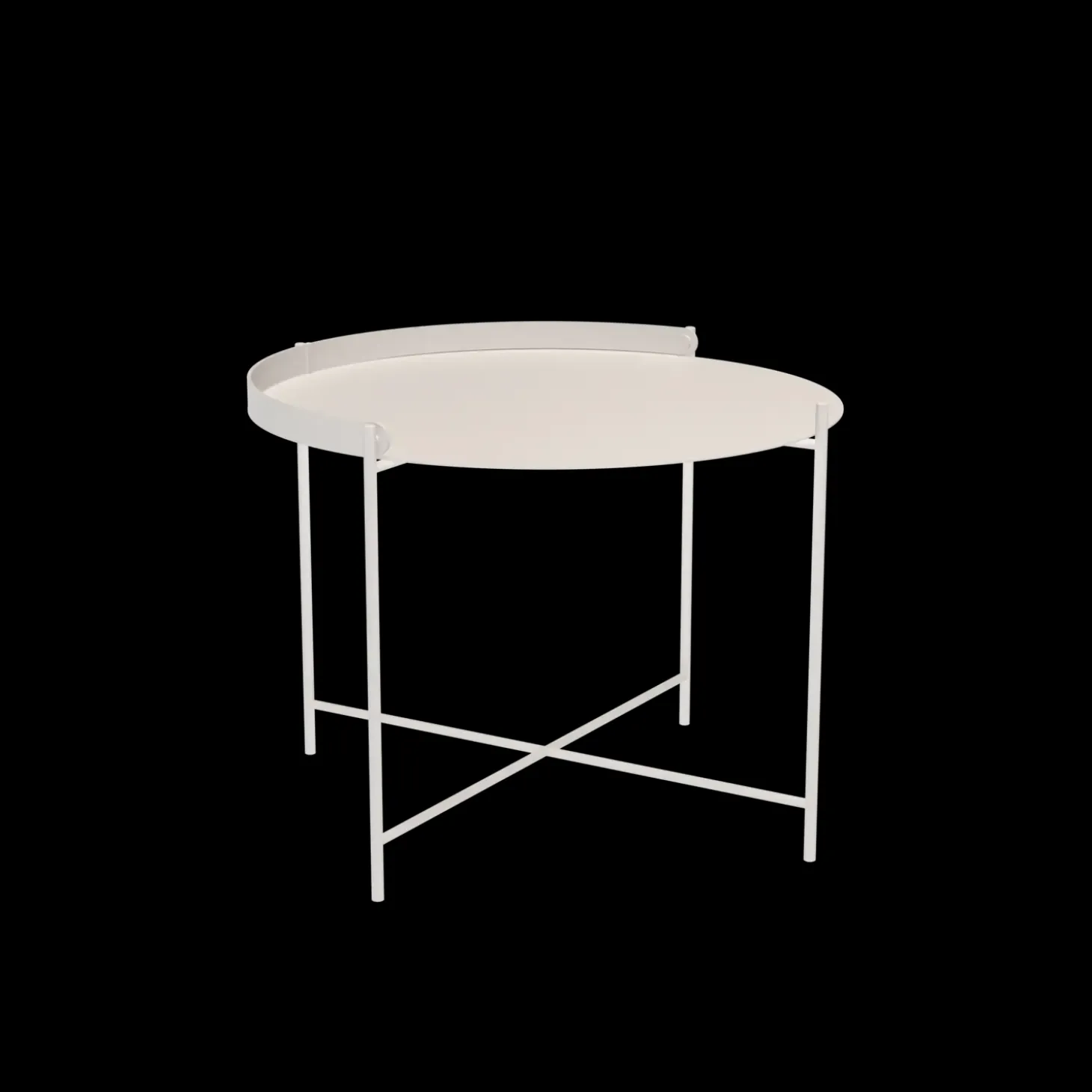 Houe - EDGE Tray table Ø62 -Muted Hvid