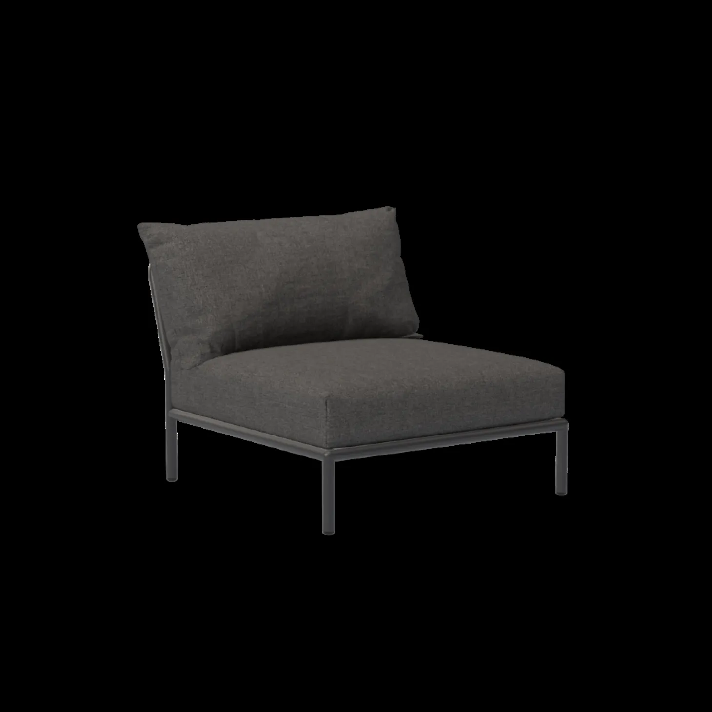 Houe - LEVEL 2 Chair - Dark grey. Fabric - H:68 W:81 D:92 cm