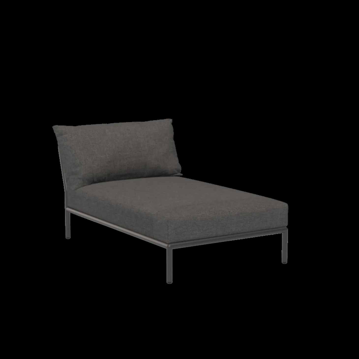 Houe - LEVEL 2 Chaiselong - Dark grey. Fabric