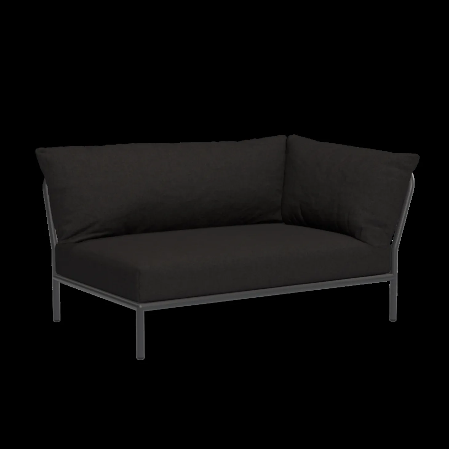 Houe - LEVEL 2 Corner, right - Char. Fabric - H:68 x W:139 x D:92 cm