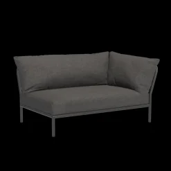 Houe - LEVEL 2 Corner, right - Dark grey. Fabric - H:68 x W:139 x D:92 cm