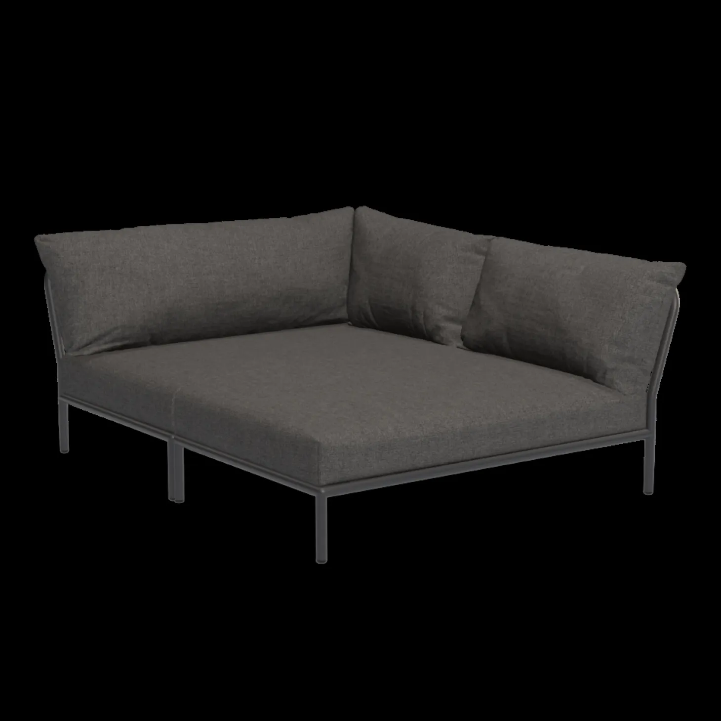 Houe - LEVEL 2 Cozy Corner, right - Dark grey. Fabric