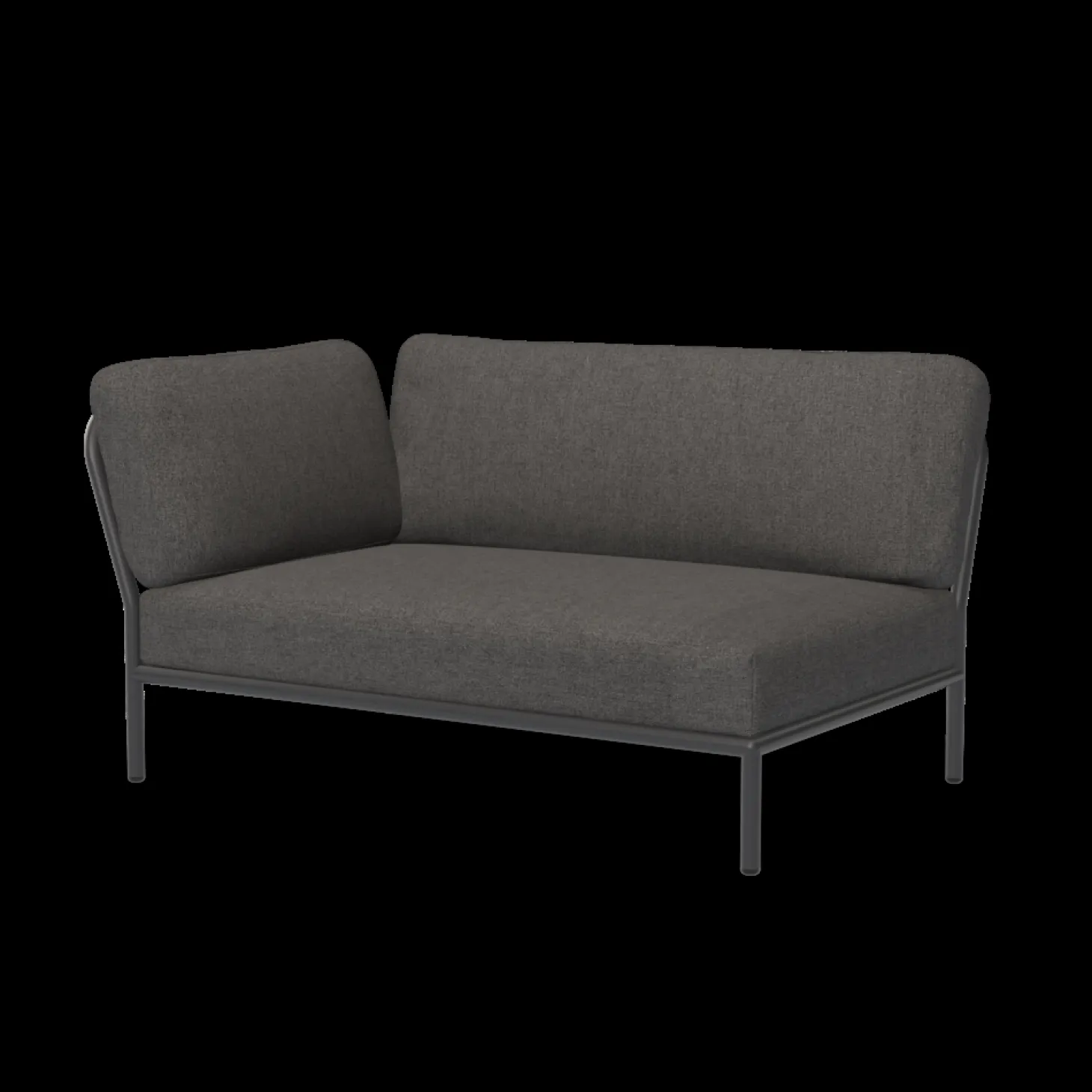 Houe - LEVEL Corner, left - Dark grey. Fabric