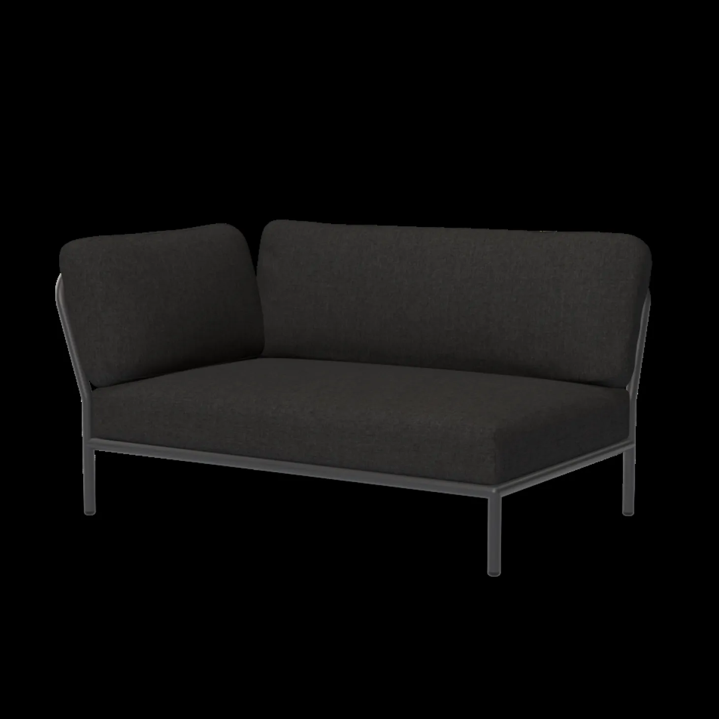 Houe - LEVEL Corner, left - Sooty grey. Fabric