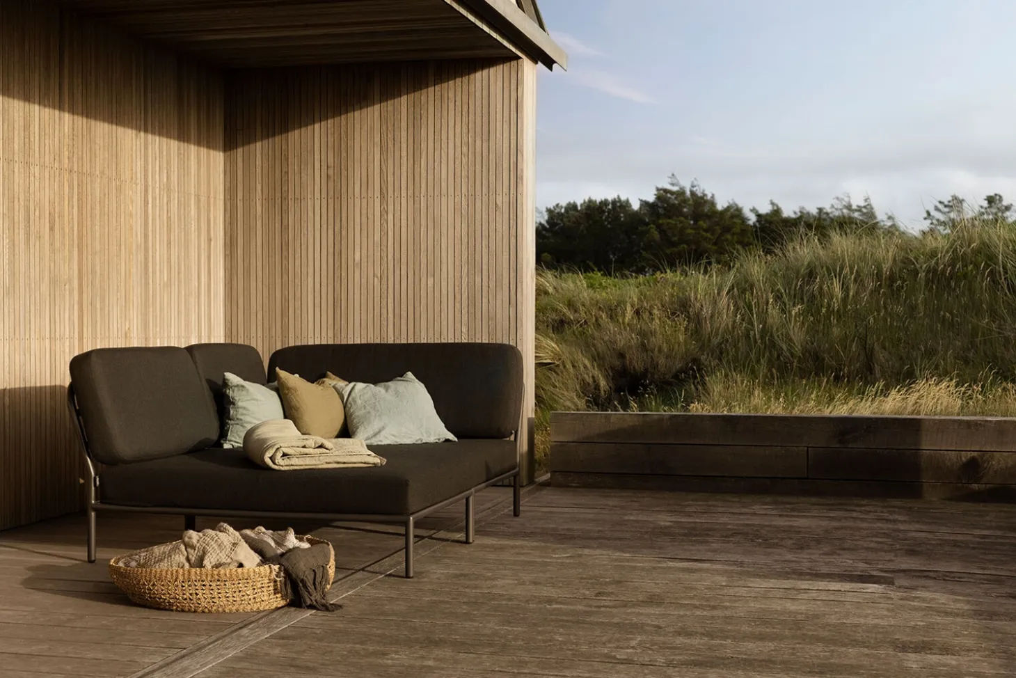 Houe - LEVEL Cozy Corner, right - Ash. Fabric