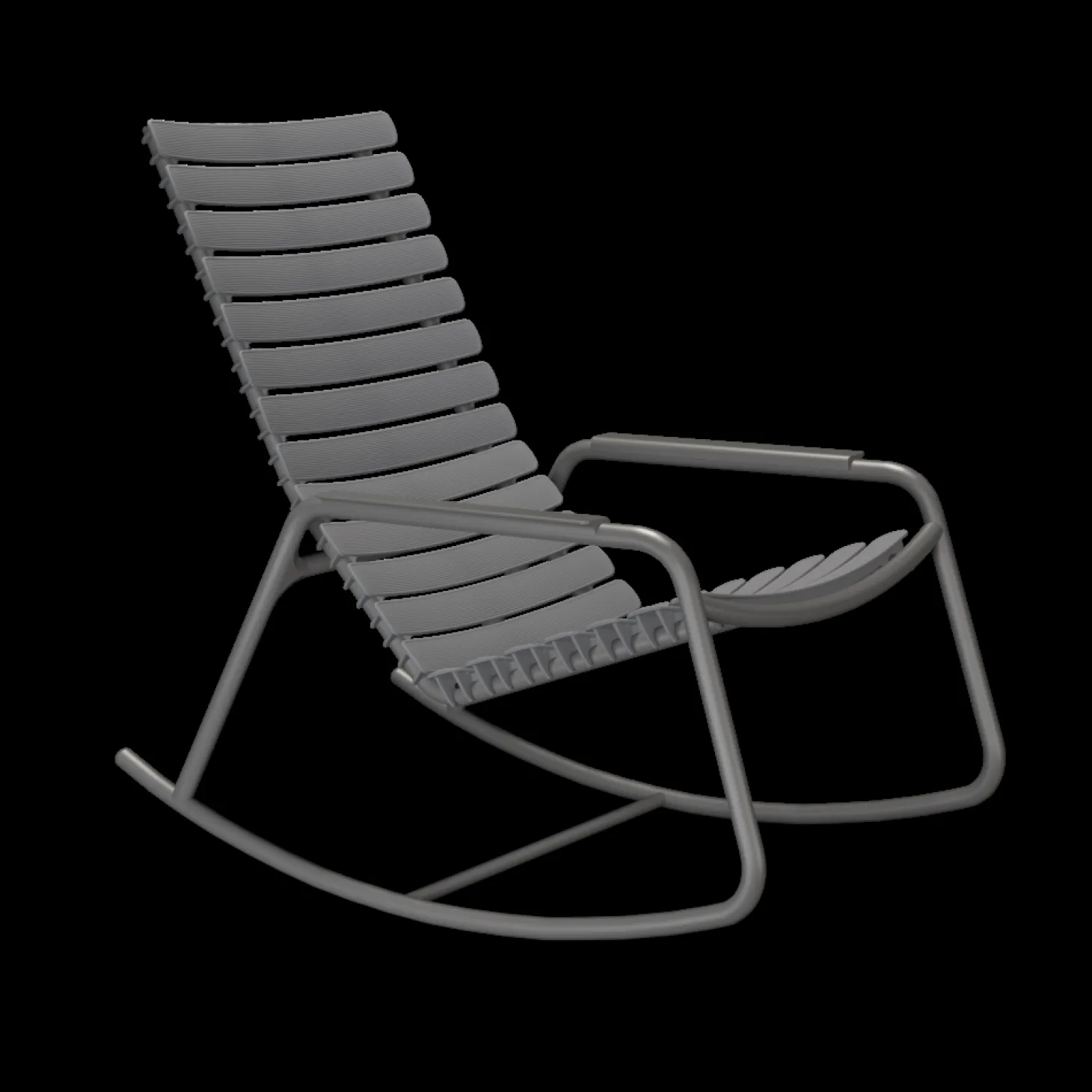 Houe - ReCLIPS Rocking chair - Dark grey. Armrest