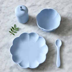 Jack o Juno - Børne Spisesæt - Little Poppy Dining Set - Lyseblå