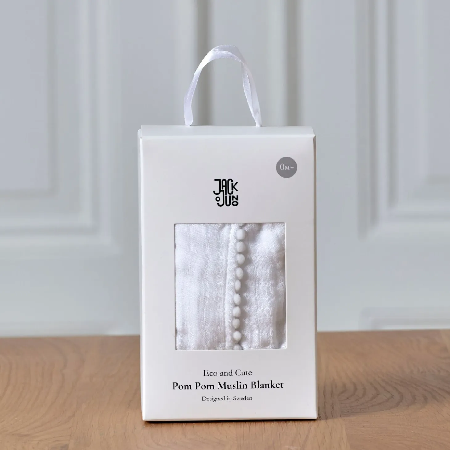 Jack o Juno - Tæppe/Klud - Pom Pom Muslin Blanket (1-pack) - Hvid