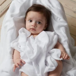 Jack o Juno - Tæppe/Klud - Pom Pom Muslin Blanket (1-pack) - Hvid