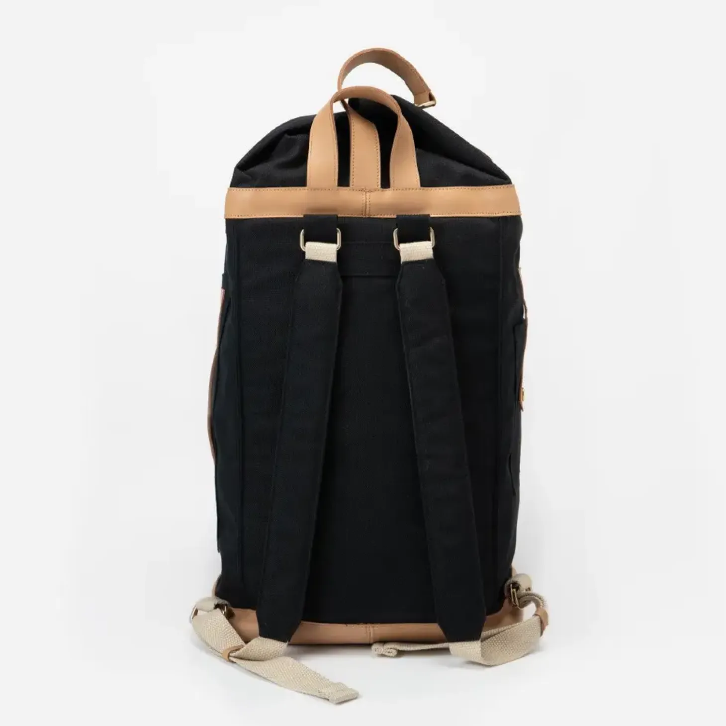 KAOS - Rygsæk, Weekend bag - 40 Liter - 28x50x28 cm - Sort med læder
