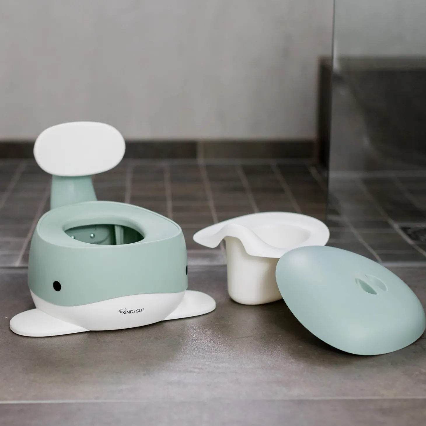 Kindsgut - Potty Training Toilet - Hval - Aquamarine