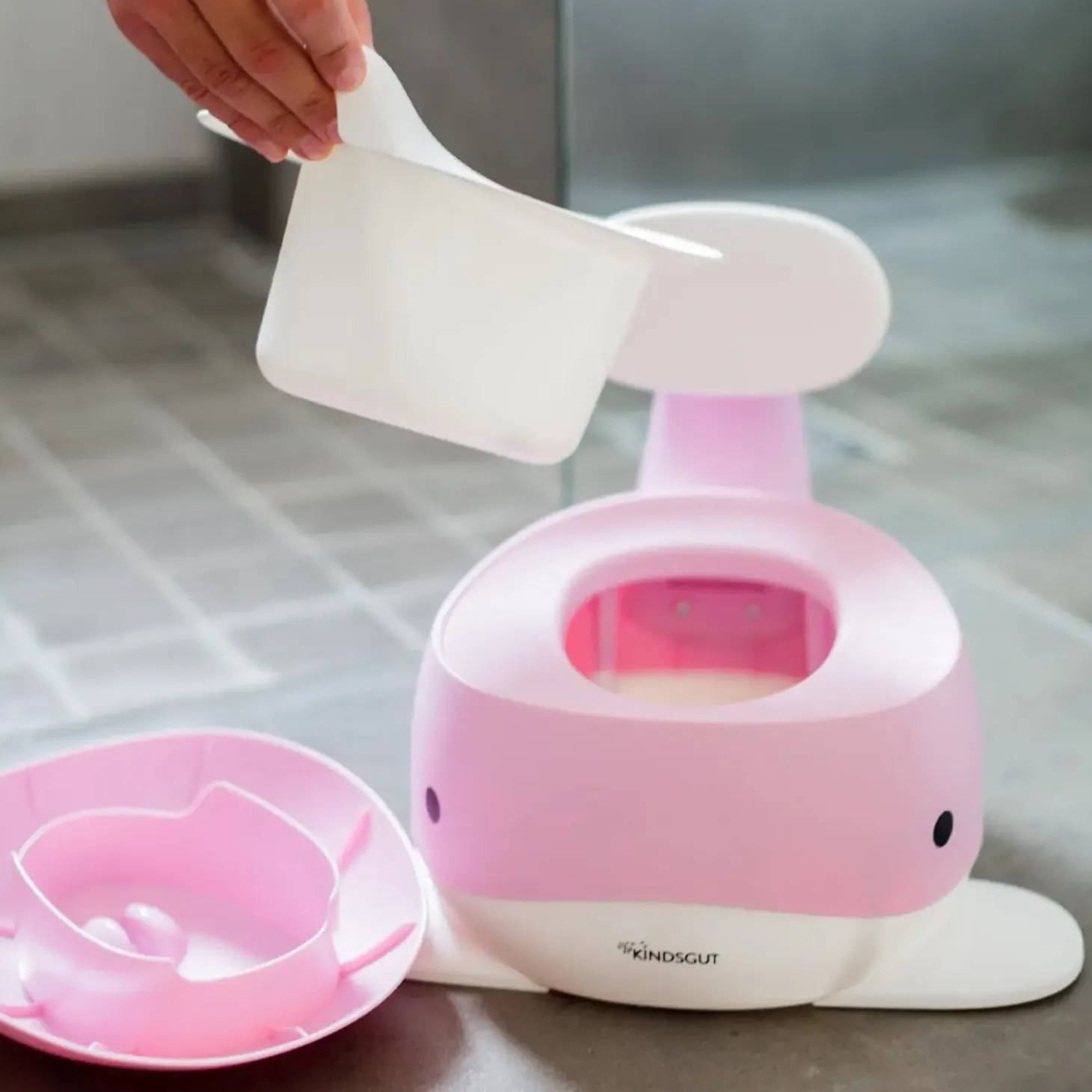 Kindsgut - Potty Training Toilet - Hval - Pink
