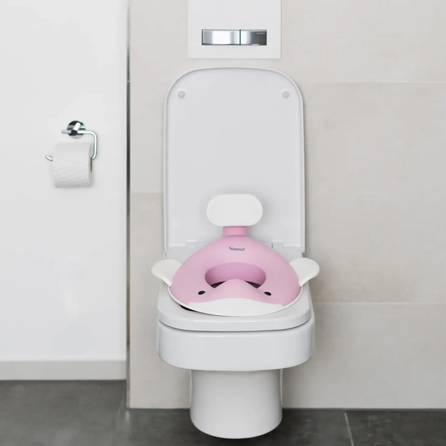 Kindsgut - Toiletsæde til børn - Hval - Pink
