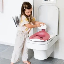 Kindsgut - Toiletsæde til børn - Hval - Dusty Pink